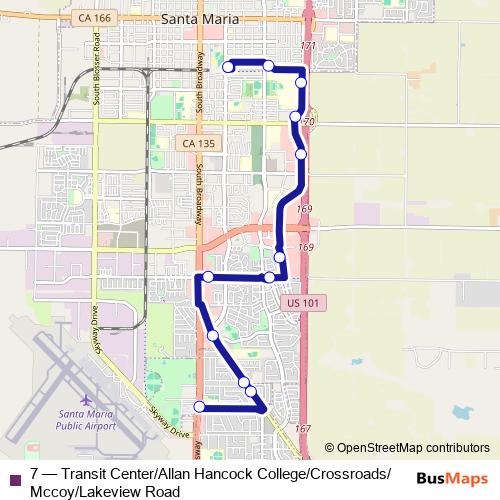 7 bus Line Map