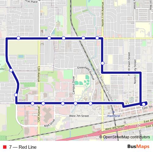 7 bus Line Map