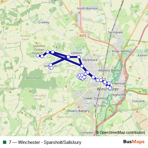 7 bus Line Map
