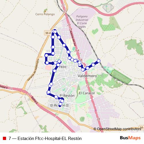 7 bus Line Map