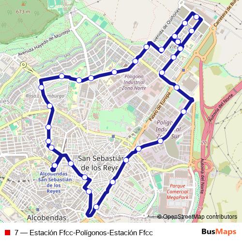 7 bus Line Map