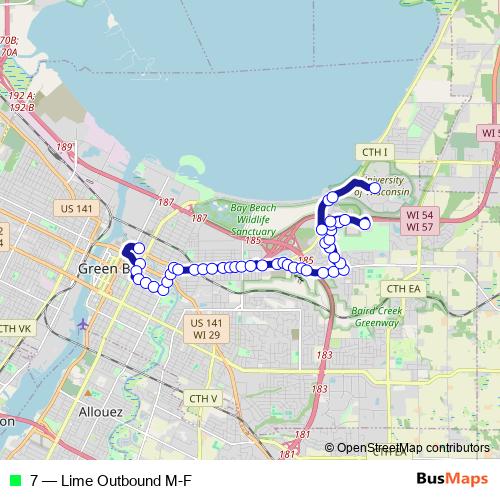 7 bus Line Map
