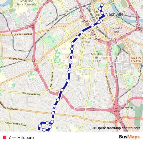 7 bus Line Map