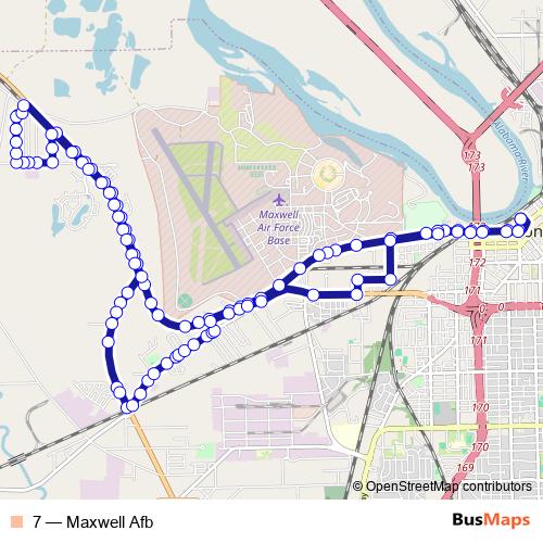 7 bus Line Map