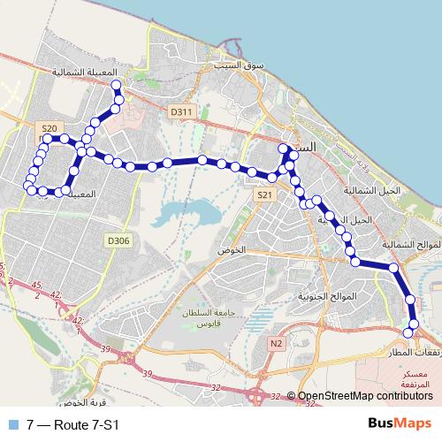 7 bus Line Map