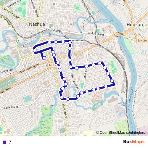 7 bus Line Map