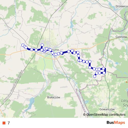 7 bus Line Map