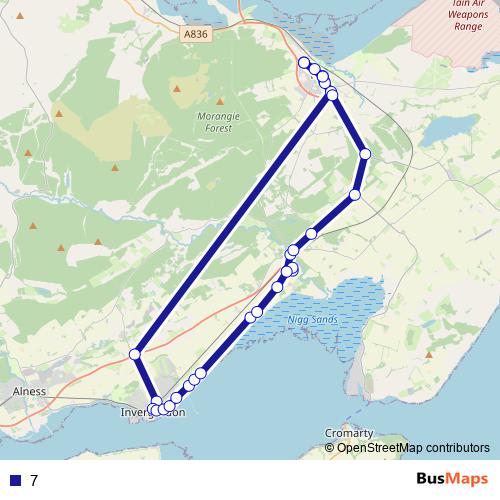 7 bus Line Map