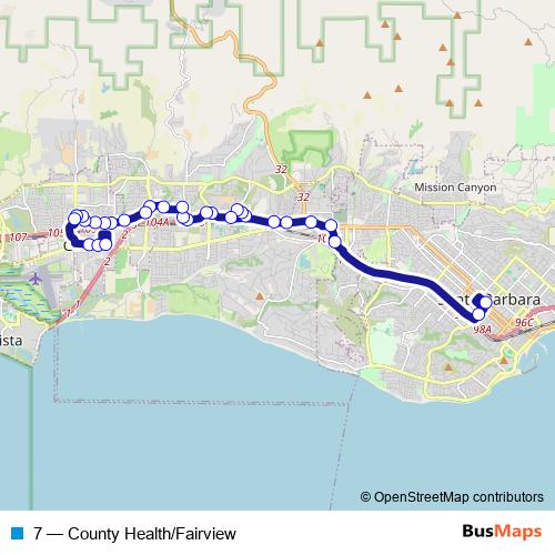 7 bus Line Map