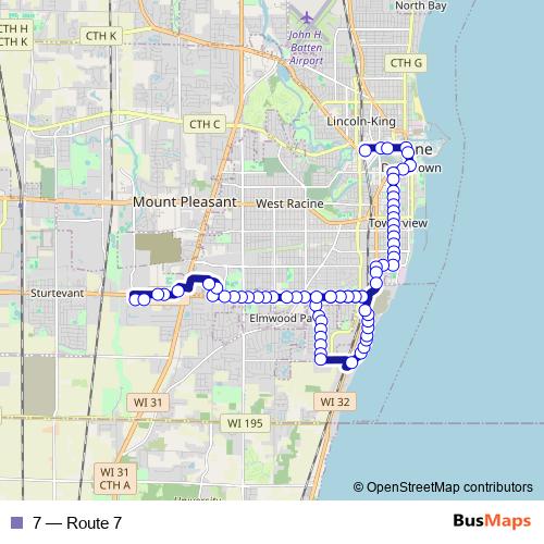 7 bus Line Map