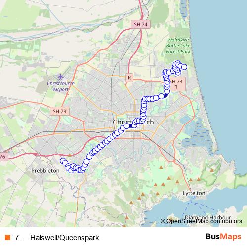 7 bus Line Map