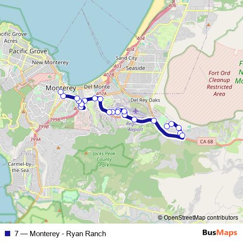 7 bus Line Map