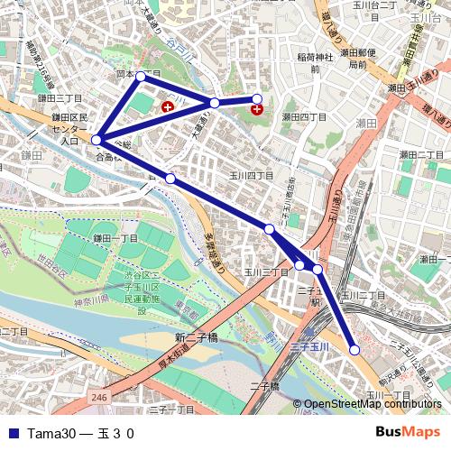 Tama30 bus Line Map