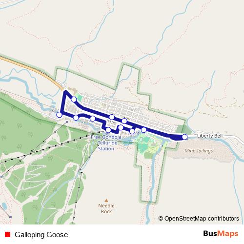 Galloping Goose bus Line Map