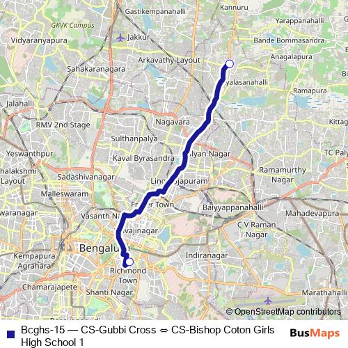 Bcghs-15 bus Line Map