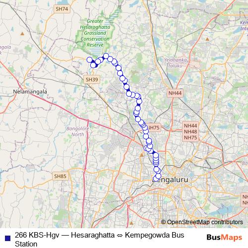 266 KBS-Hgv bus Line Map