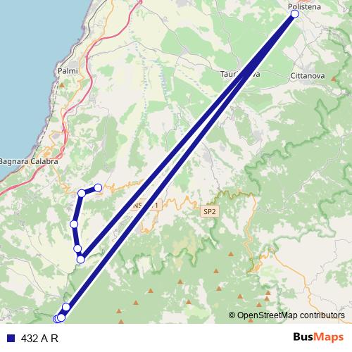 432 A R bus Line Map