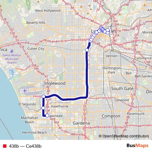 438b bus Line Map