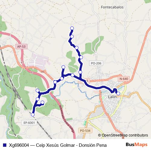 Xg696004 bus Line Map