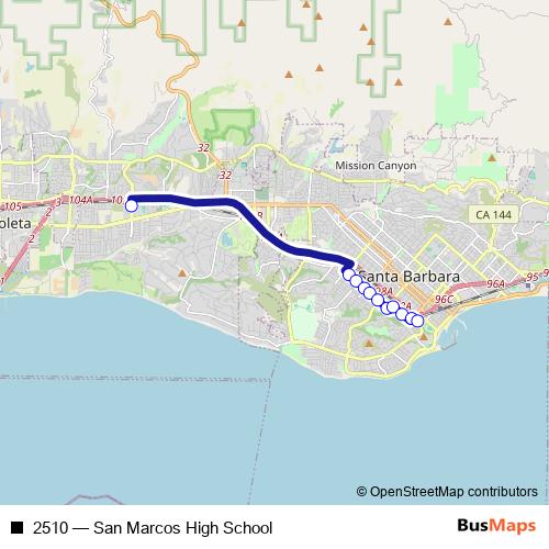 2510 bus Line Map