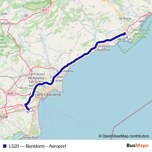 L520 bus Line Map
