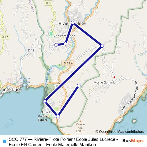 SCO 777 bus Line Map