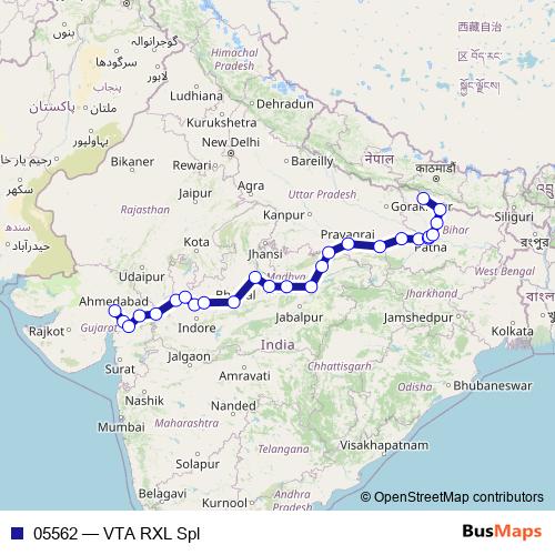 05562 rail Line Map
