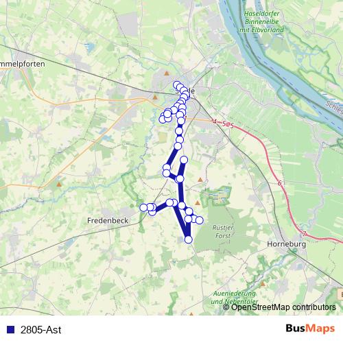 2805-Ast bus Line Map