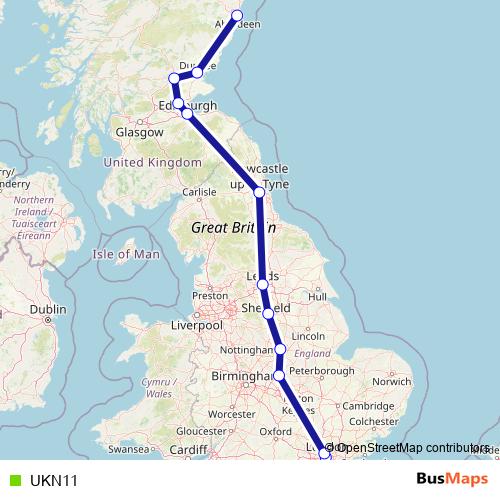 UKN11 bus Line Map
