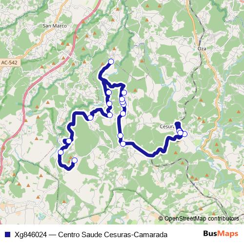 Xg846024 bus Line Map