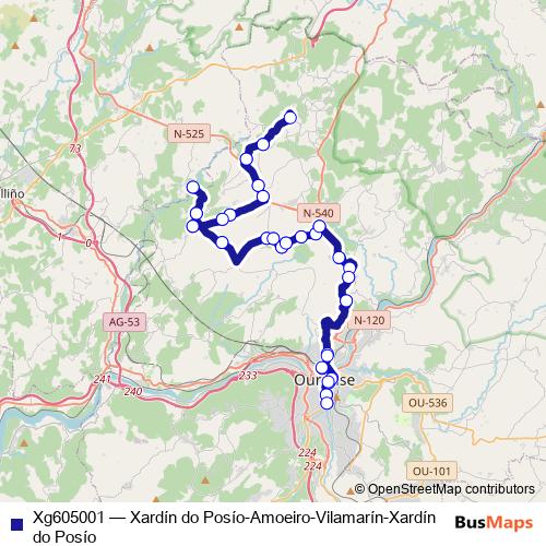 Xg605001 bus Line Map