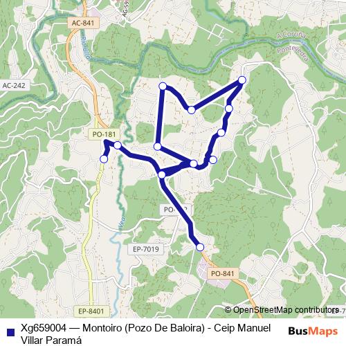 Xg659004 bus Line Map