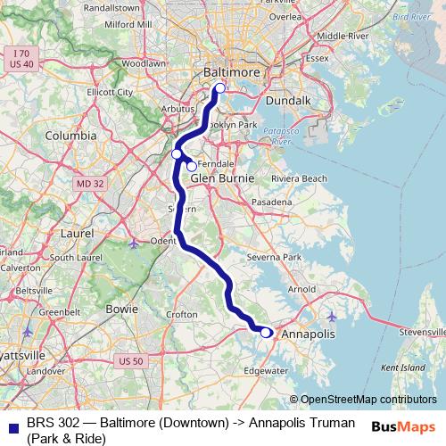 BRS 302 bus Line Map