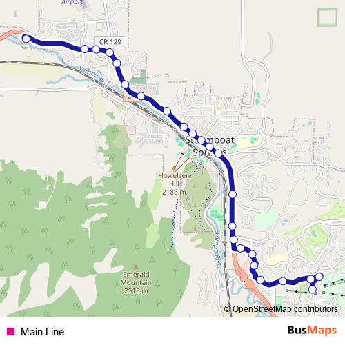 Main Line bus Line Map