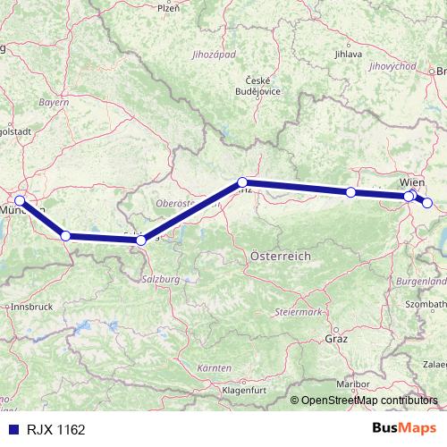 RJX 1162 rail Line Map