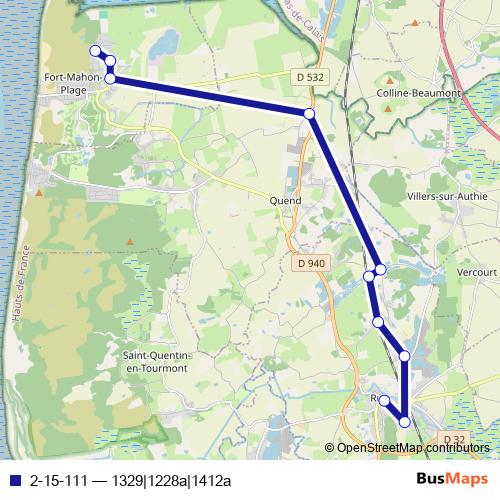 2-15-111 bus Line Map