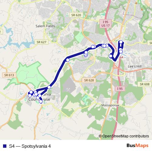 S4 bus Line Map
