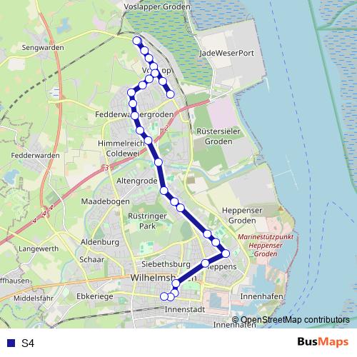 S4 bus Line Map