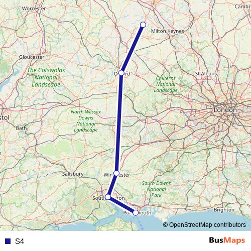 S4 bus Line Map