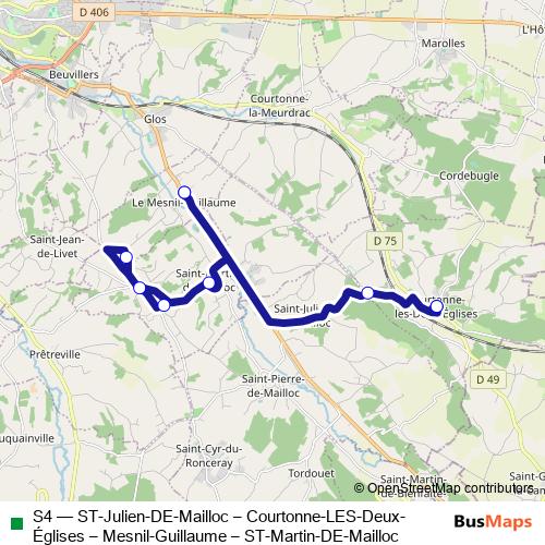 S4 bus Line Map