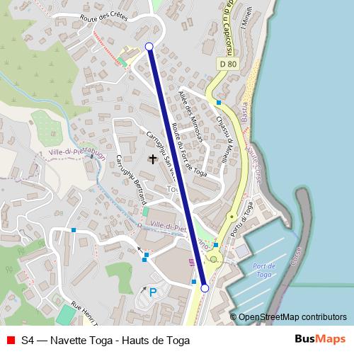 S4 bus Line Map