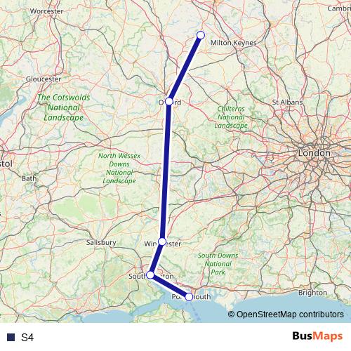 S4 bus Line Map