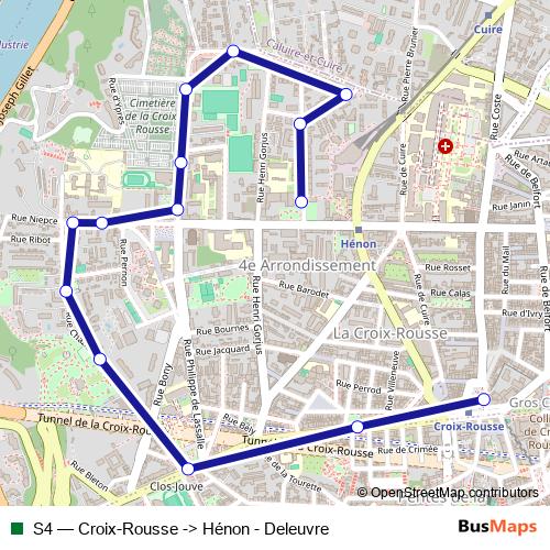 S4 bus Line Map