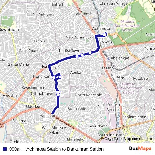 090a bus Line Map