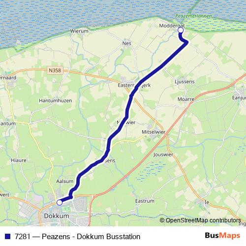7281 bus Line Map