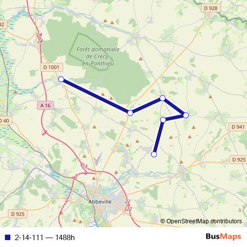 2-14-111 bus Line Map