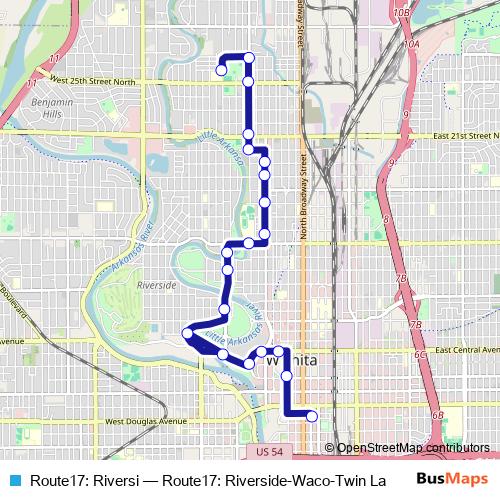 Route17: Riversi bus Line Map