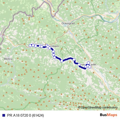 PR A18 0720 0 (61424) bus Line Map