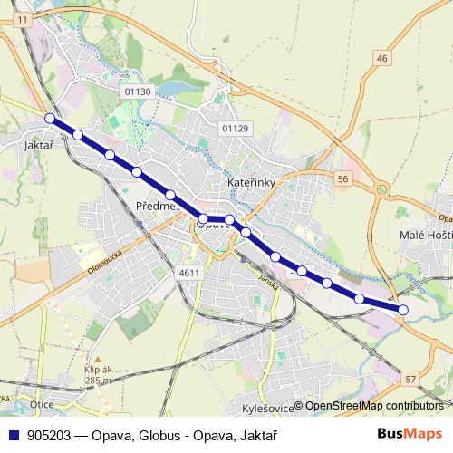 905203 trolleybus Line Map