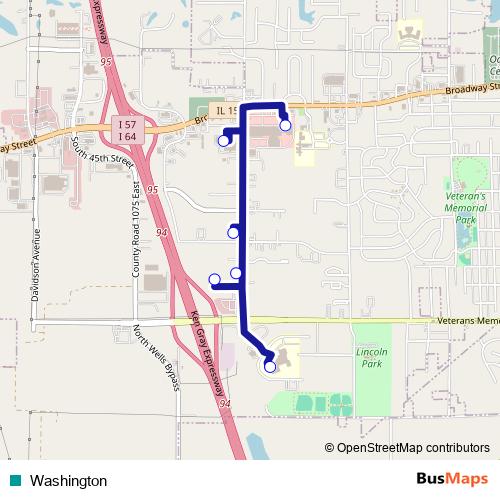 Washington bus Line Map